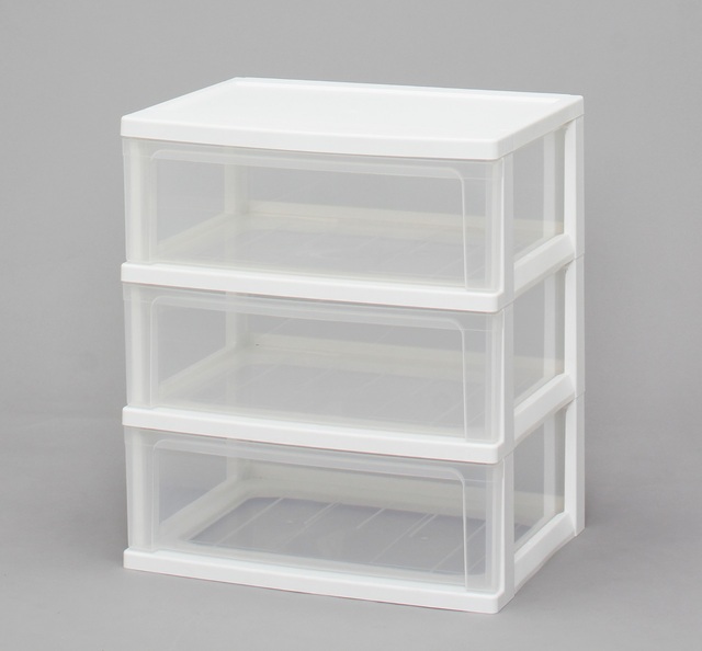 【アイリスオーヤマ アイリスプラザの「収納グッズ」売上ランキング 3位】「ワイドチェスト 3段　 W-543」3,980円（税込）