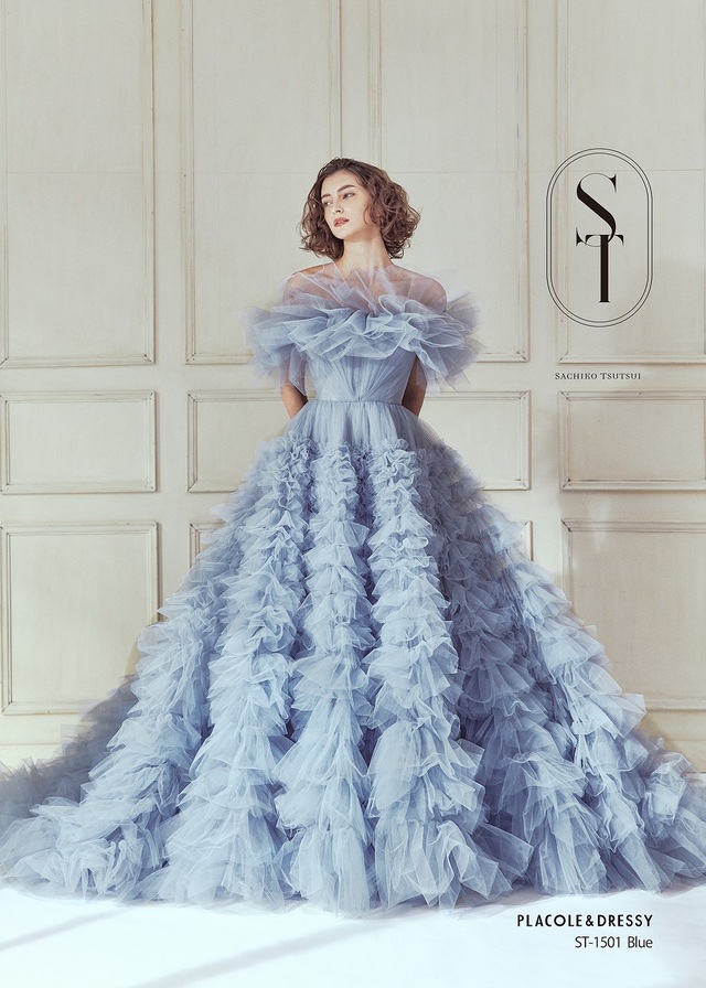 KURAUDIA × PLACOLE & DRESSY(クラウディア×プラコレ)新作ウェディングドレス|ST-1501_Blue