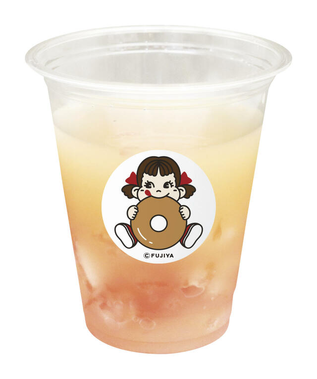 「つぶぷるピンクネクター」<価格:600円(税込)>【不二家の新業態「ペコちゃんmilkyタイム」3号店が、福島駅にオープン!店舗限定の“コラボシェイク”や“福袋”が数量限定で販売されます!】