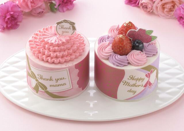 左：母の日フラワープリンセス　　右：母の日コージープリンセス【銀座コージーコーナー「母の日」限定スイーツ】