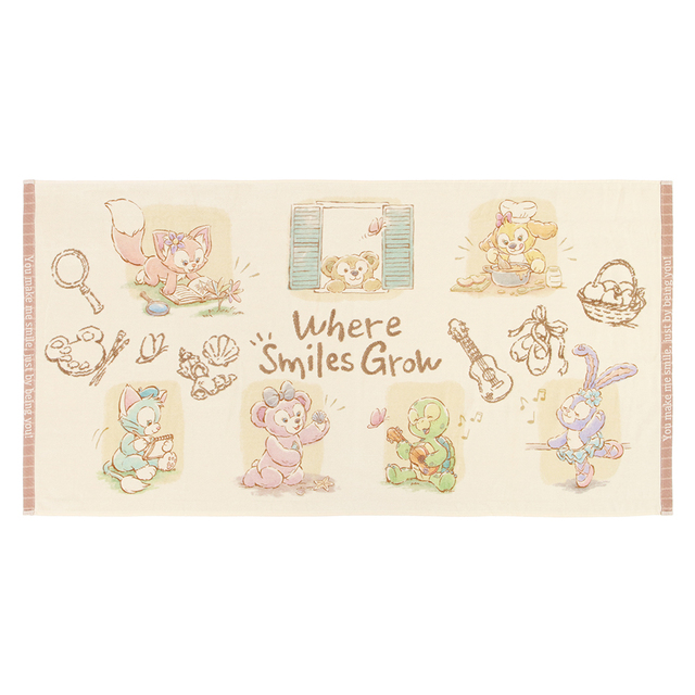 「ウェア・スマイルズ・グロウ」バスタオル