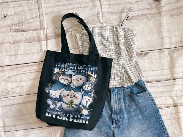 ツイードトップス×ワイドデニムに持ってもかわいい！