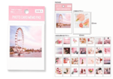 【ロフト 文具会議2023】「フォトカード・メモパッド」396円　インスタントカメラで撮影した写真のようなデザインのカードメモ。30柄入り。