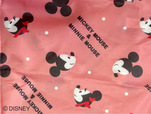 ピンクにミッキー&ミニーの横顔の総柄デザイン!ラブラブな2人がかわいい♪