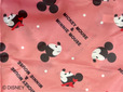 ピンクにミッキー＆ミニーの横顔の総柄デザイン！ラブラブな2人がかわいい♪