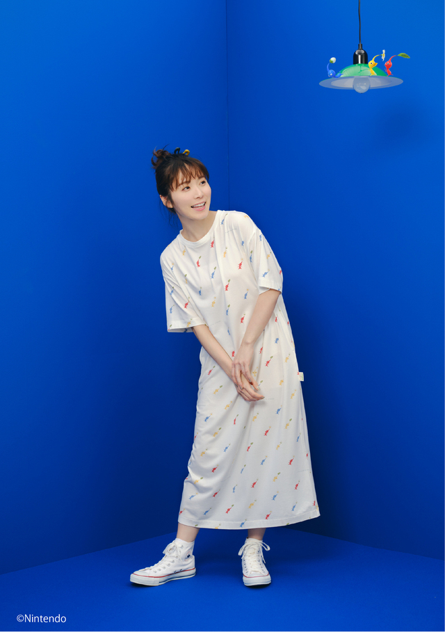 【ジェラート ピケ×ピクミン】ワンピース ￥7,480 （カラー：オフホワイト、サイズ：フリー）