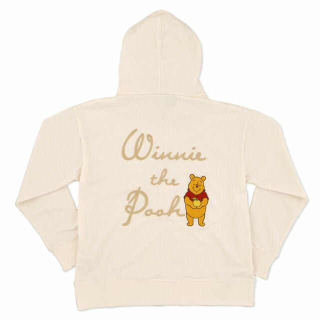 プーさん 長袖パーカー ホワイト YUZU POOH 7,700円