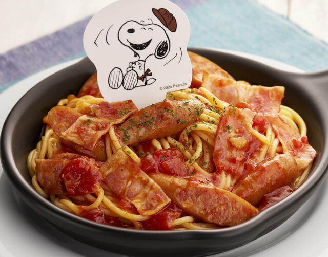 「ルーシーの怒りんぼスパゲティアラビアータ」＜価格：699円（税込：768円）＞【【ジョイフル×ピーナッツ】コラボメニュー第2弾！“パンケーキタワー”も“ドライカレー”も可愛さ＆ボリューム満点！】