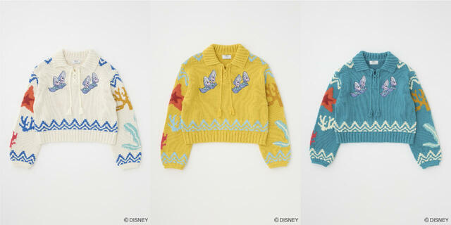 MD OT IN THE SEA KNIT ¥13,970|「Disney SERIES CREATED by MOUSSY」2024AW YOUNG OYSTER COLLECTION