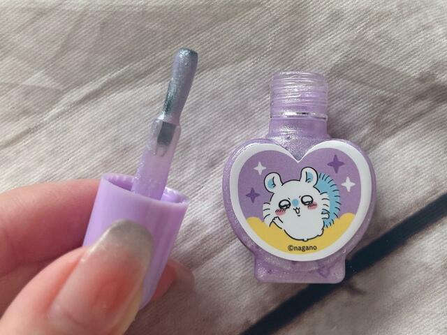 シルバーパールが入った淡い紫