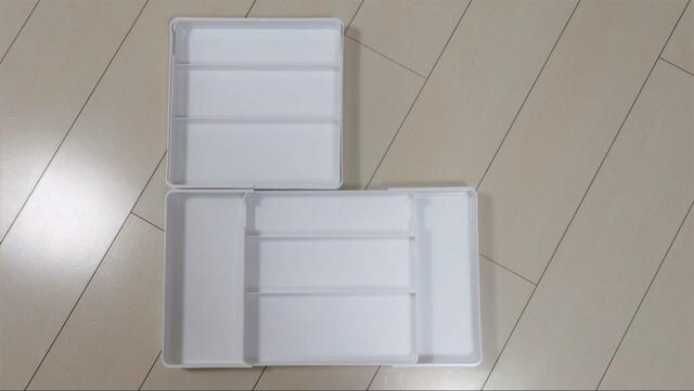 【ニトリ 縦横伸縮整理トレー Nブラン】左右それぞれ最大11cm延長できる