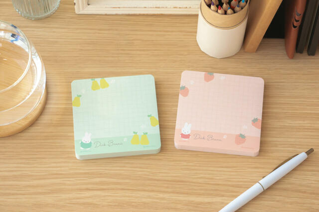 【ミッフィー×郵便局限定グッズ】ブロックメモ（Pink・Green）／各税込660円