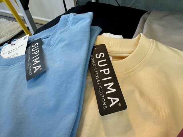 【ワークマン スーピマシルケットコットン半袖Tシャツ】スーピマコットンを30%使用。絹のような光沢感とソフトな風合いが特徴です