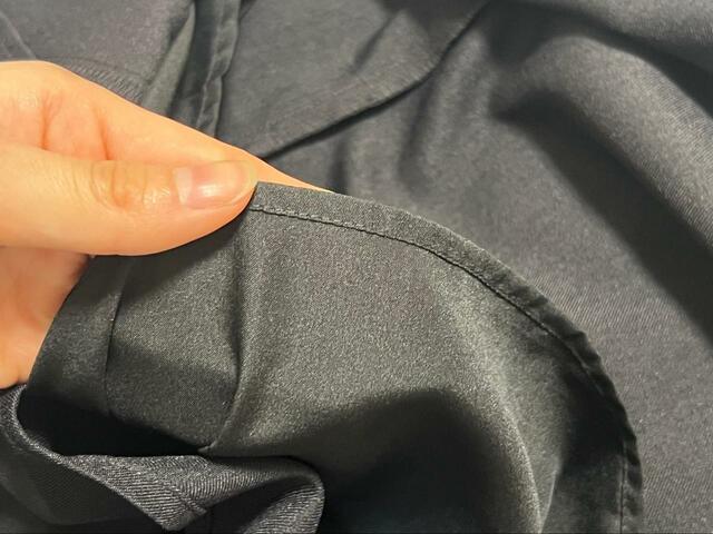 【GU フレアキャミソールワンピース】裏地はポリエステル100%