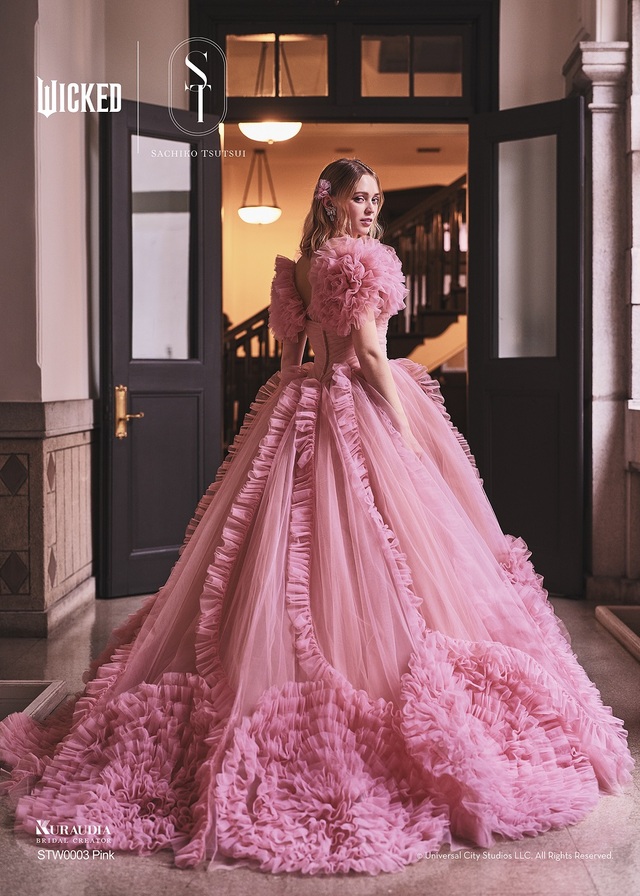 【クラウディア】『ウィキッド』新作ウェディングドレス「WICKED｜SACHIKO TSUTSUI」STW0003_Pink