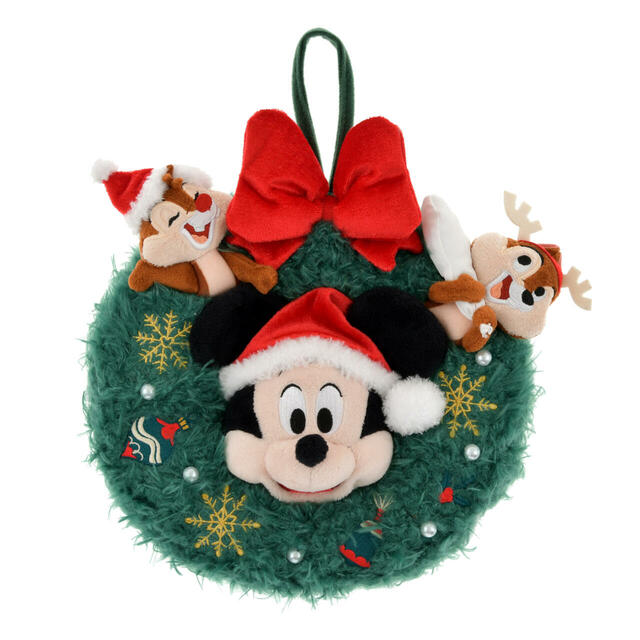 ミッキー、チップ&デール リース ぬいぐるみ風 DISNEY CHRISTMAS 4,600円