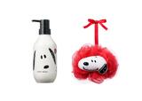 アロマティック ボディウォッシュ＆ボディスポンジ　400mL ¥3,960｜コスメキッチン「PEANUTS」コラボアイテム