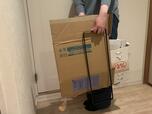 【山崎実業 持ち運べるダンボールストッカー タワー スリム】上部に持ち手が付いているので、ダンボールを収納したままラクラク移動できます◎