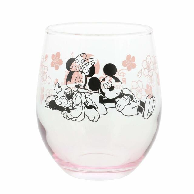 グラス 1,000円｜サイズ：直径約7×高さ約10cm｜東京ディズニーリゾート「サクラ」モチーフグッズ｜販売店舗：東京ディズニーランド「ギャグファクトリー/ファイブ・アンド・ダイム」、東京ディズニーシー「ベッラ・ミンニ・コレクション」｜発売日：2023年2月2日（木）