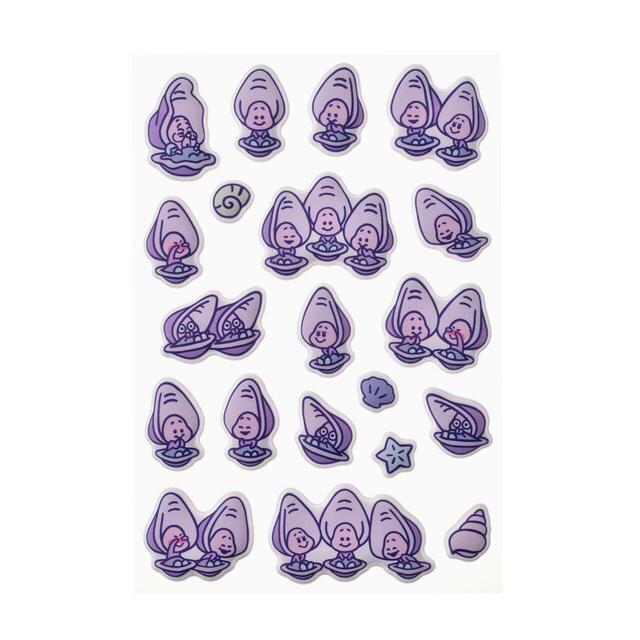 ヤングオイスター&おばあさんカキ シール・ステッカー ダイカット ぷっくり Sticker Collection BABY OYSTERS 2026 700円