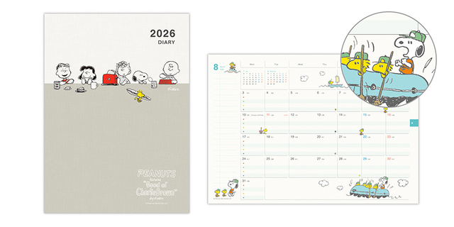 【PEANUTS 2026カレンダー＆ダイアリー】ファミリーダイアリー（2柄）：各1,650円（税込）