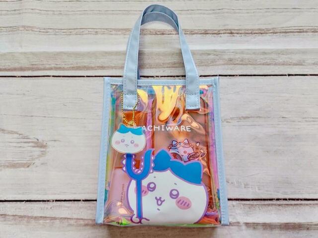 【ファッションセンターしまむら】「ちいかわ」オーロラミニトートバッグ(ハチワレ)ボトルを抜いて他のものをイン!