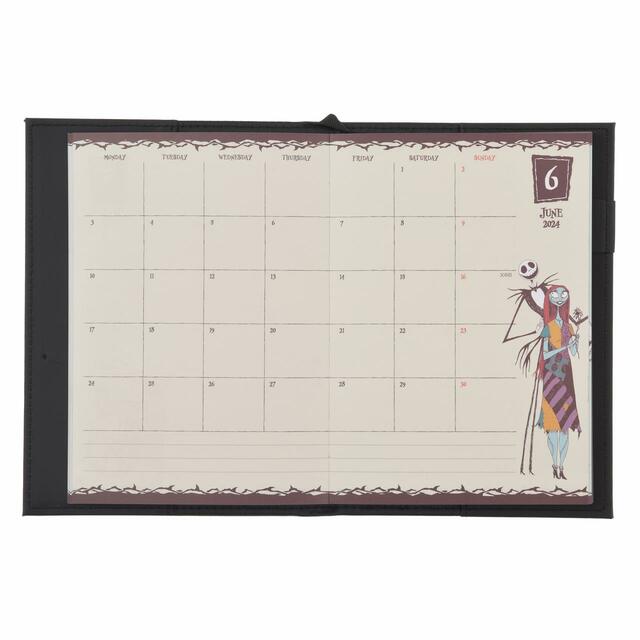 ティム・バートン ナイトメアー・ビフォア・クリスマス 手帳・スケジュール帳 B6 型押し Calendar＆Organizer 2024 2,750円