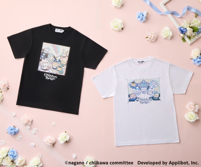 【「ちいぽけ」公式グッズ第3弾】ちいかわぽけっと アリスなTシャツ(全2種)各 3,630円 ※サイズ展開:M、L、XL ※お1人様各デザイン1点まで