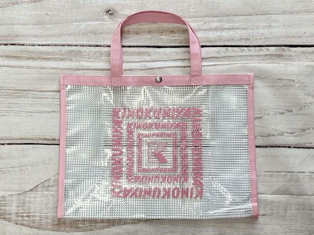 【紀ノ国屋】クリアミディアムバッグ　ピンク：2,200円（税込）