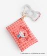 【Cath Kidston × Hello Kitty】クリアポーチチャーム Red 4,400円／ギンガムの隙間から中身がのぞく涼しげな印象！