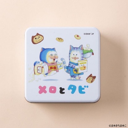 まめきちまめこ メロとタビのにゃごや展　クッキー缶 まめきちまめこ メロとタビのにゃごや展 クッキー缶 - メルカリ
