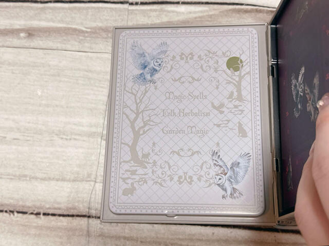 【カルディ 魔法使いの弟子のための魔法辞書】中表紙にあたる箇所にも素敵なデザイン入り♪