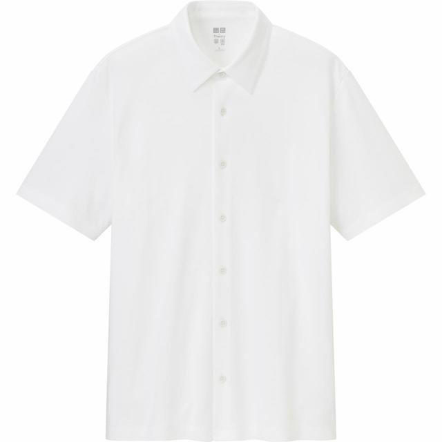 【UNIQLO（ユニクロ） × Theory（セオリー） コラボレーション第二弾】エアリズムスリムフィットフルオープンポロシャツ（半袖）