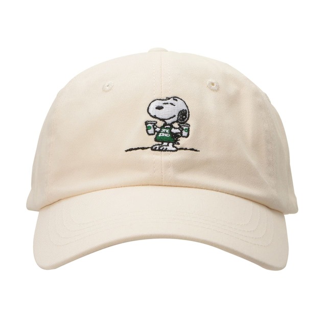【PEANUTS™+STARBUCKS™】「PEANUTSベースボールキャップ」(ホワイト、ブラック、グリーン、ブルーの4色)各¥3,900