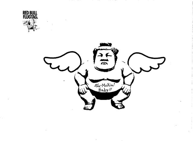 ダース・ベイダーにワンピース「レッドブル・フルーグタグ」出場飛行機の絵コンテ／CRAZY 横綱