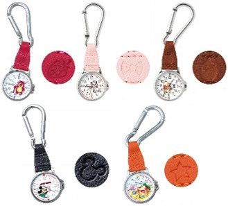 ＜ディズニー＞カラビナフックナースウォッチ5色