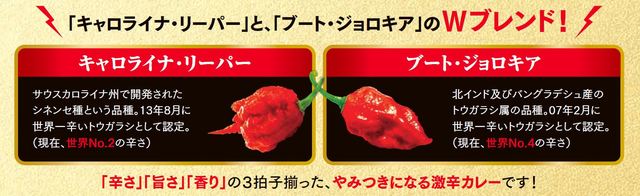 「ブート・ジョロキア」と新たに追加した「キャロライナ・リーパー」のＷブレンド