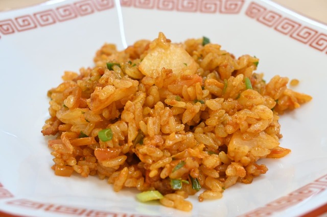 「W(ダブル)キムチ炒飯」そこまで辛くないので子どもでも食べられます♪