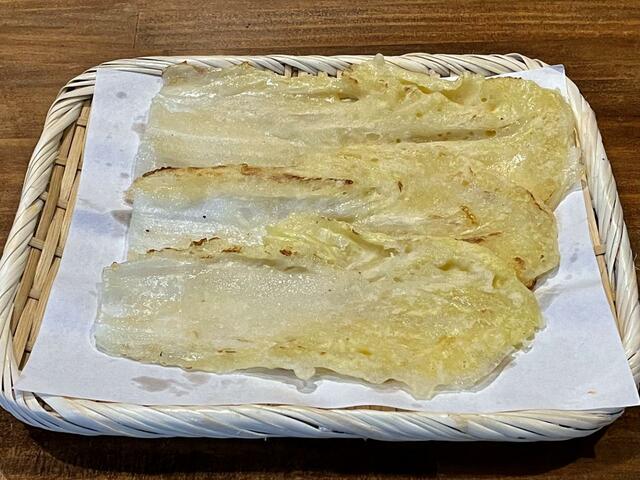 【釜めし 大統領】べチュジョンは1枚480円。追加は1枚400円