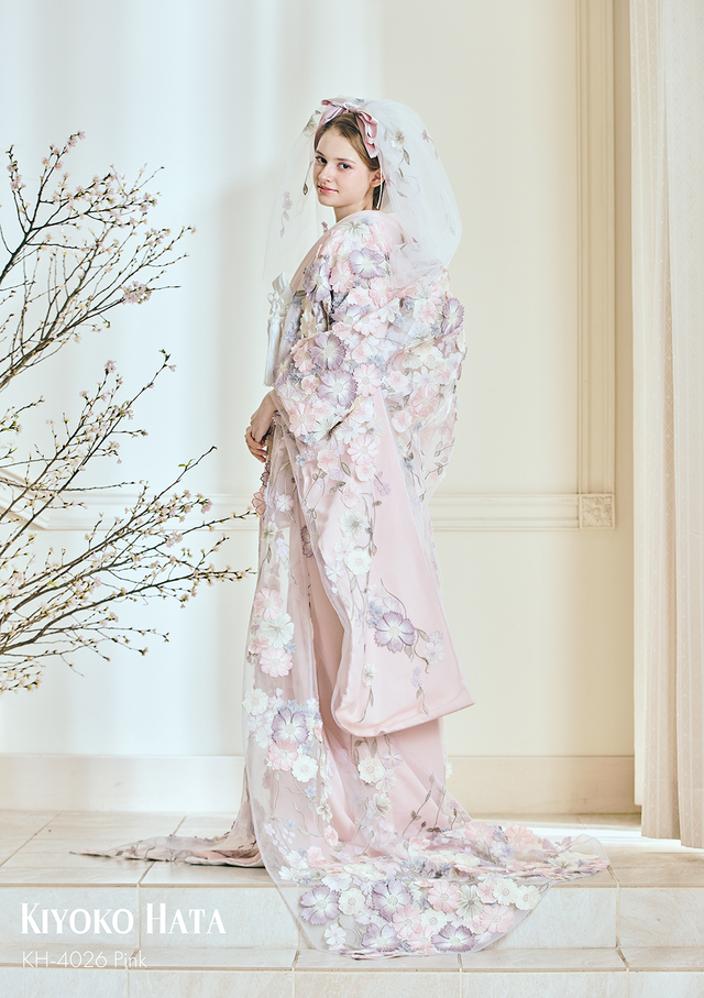 【クラウディア】KIYOKO HATA（キヨコハタ）新作ウェディングドレス｜KH-4026_Pink