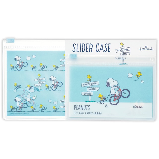 【Peanuts™のステーショナリーコレクション】「スライダーケース」￥880／小物の持ち運びに便利
