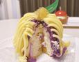 【シャトレーゼ 金時芋と紫芋のモンブラン】フワッと軽いクリームと濃厚な芋ペーストの相性が抜群!