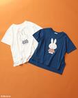 miffy/プリントTシャツ  カラー：Off White/Navy  価格：￥3,990【Green Parks miffyコレクション】