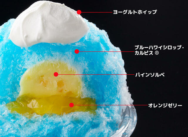 「オラフのアイスを抱えた食いしん坊かき氷～パインソルベ入り～」＜価格：658円（税込）＞ 【ジョイフルに“スヌーピーと仲間たち”が帰ってきた♪「Joyfull×PEANUTS コラボキャンペーン」開催！】