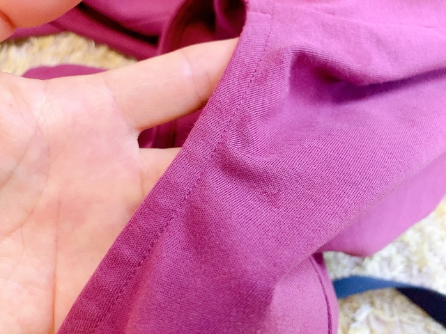 【無印良品 汗じみしにくいノースリーブワンピース 】表を見てみると…まったく染みができていません！