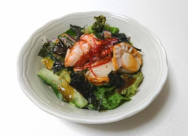 コストコホールセール,コストコ,カークランドシグネチャー　シュリンプ＆ホタテチョレギサラダ　620g　1180円