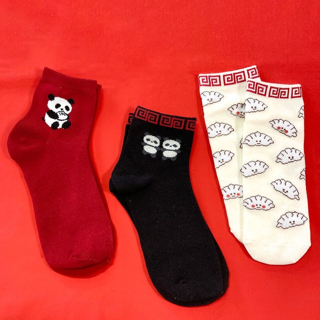 【サンキューマート ソックス】点心の総柄や、取り入れやすいワンポイントまで