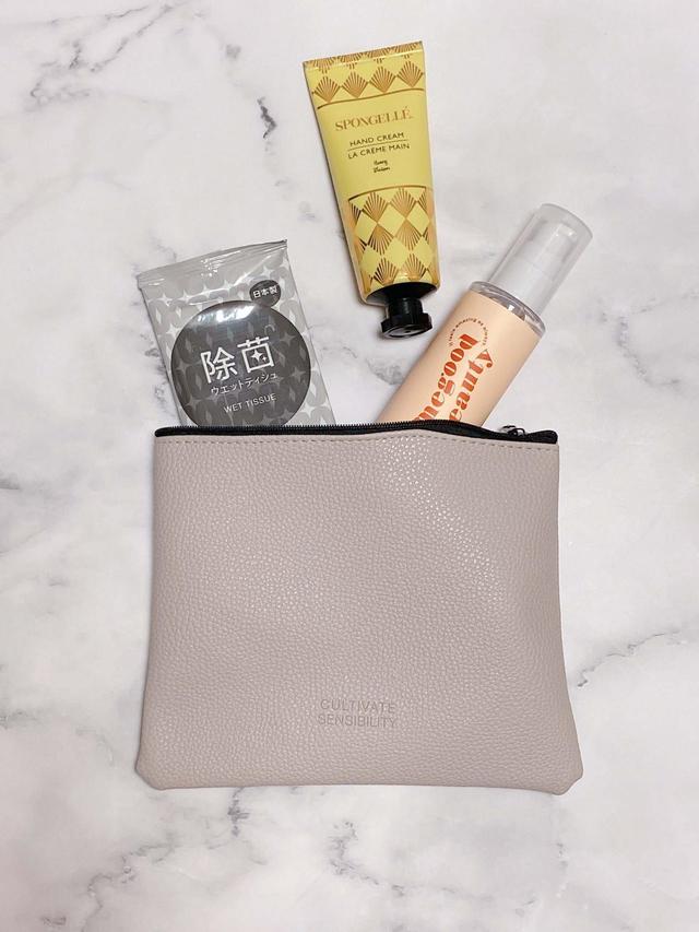 【キャンドゥ（キャンドゥ）×LOVEHOME】フェイクレザーポーチSサイズ・Mサイズ