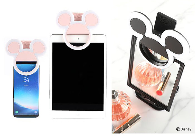 様々なサイズの端末に取り付け可能　ディズニーキャラクタークリップライト UNIVERSAL CLIP LIGHT」