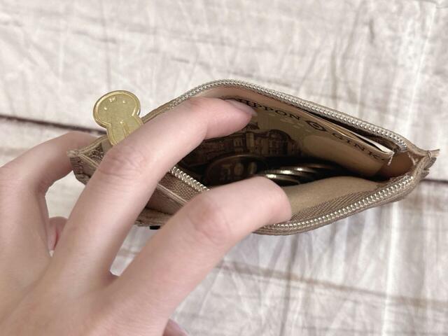 コインを収納するスペースに紙幣を入れてもOK